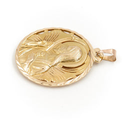 Pendentif Médaille religieuse en or jaune - Castafiore