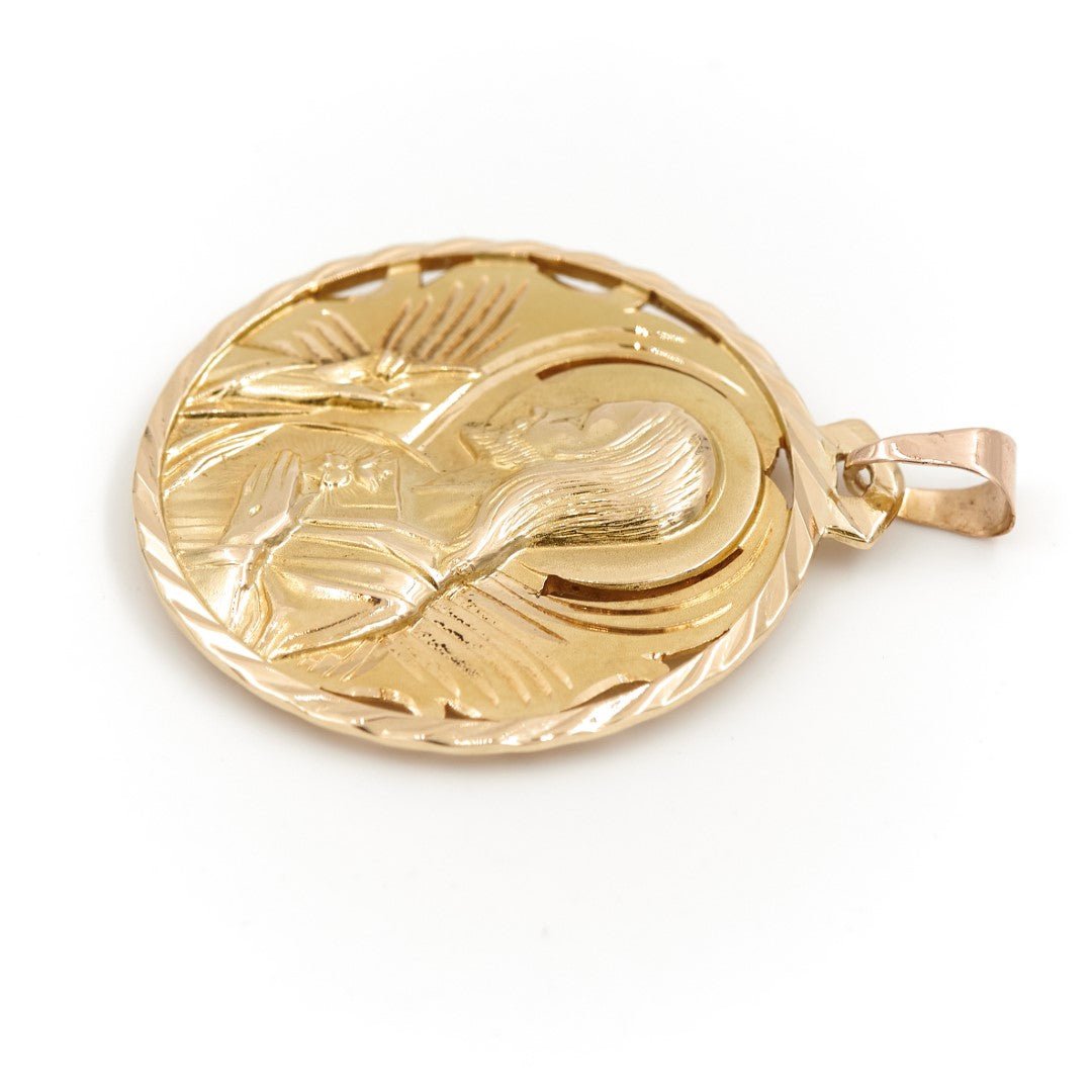 Pendentif Médaille religieuse en or jaune - Castafiore
