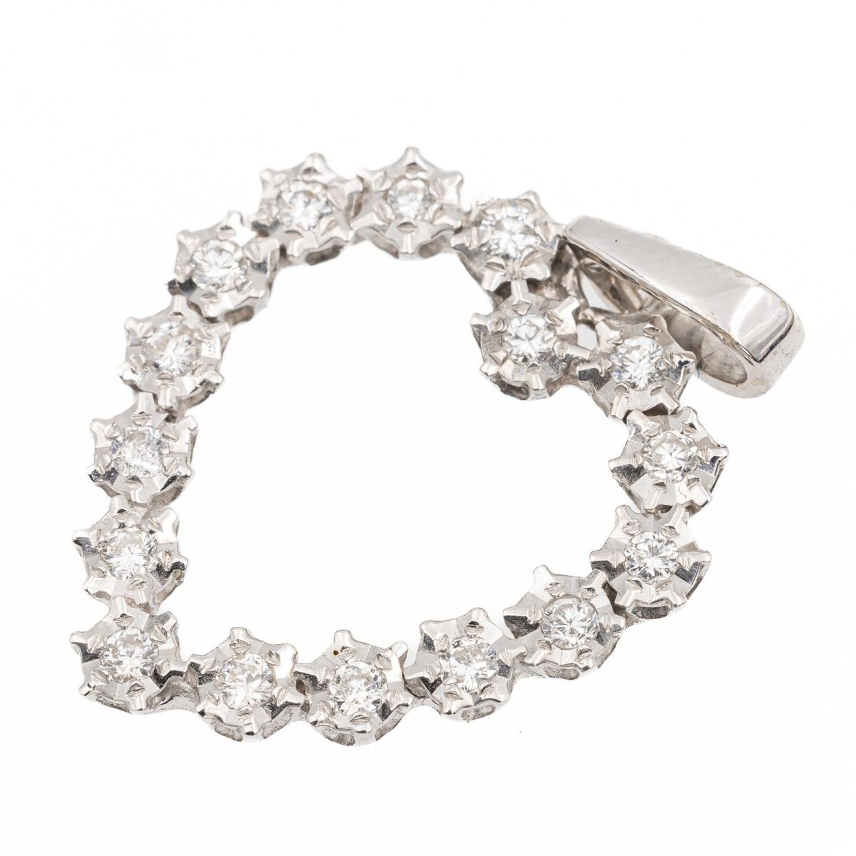 Pendentif Or Blanc Diamant - Castafiore