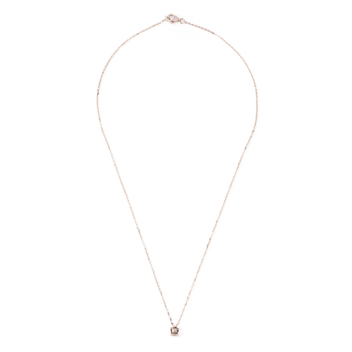 Pendentif orné d'un diamant taille ancienne or rose - Castafiore