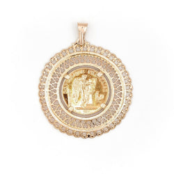 Pendentif pièce de monnaie en or jaune - Castafiore