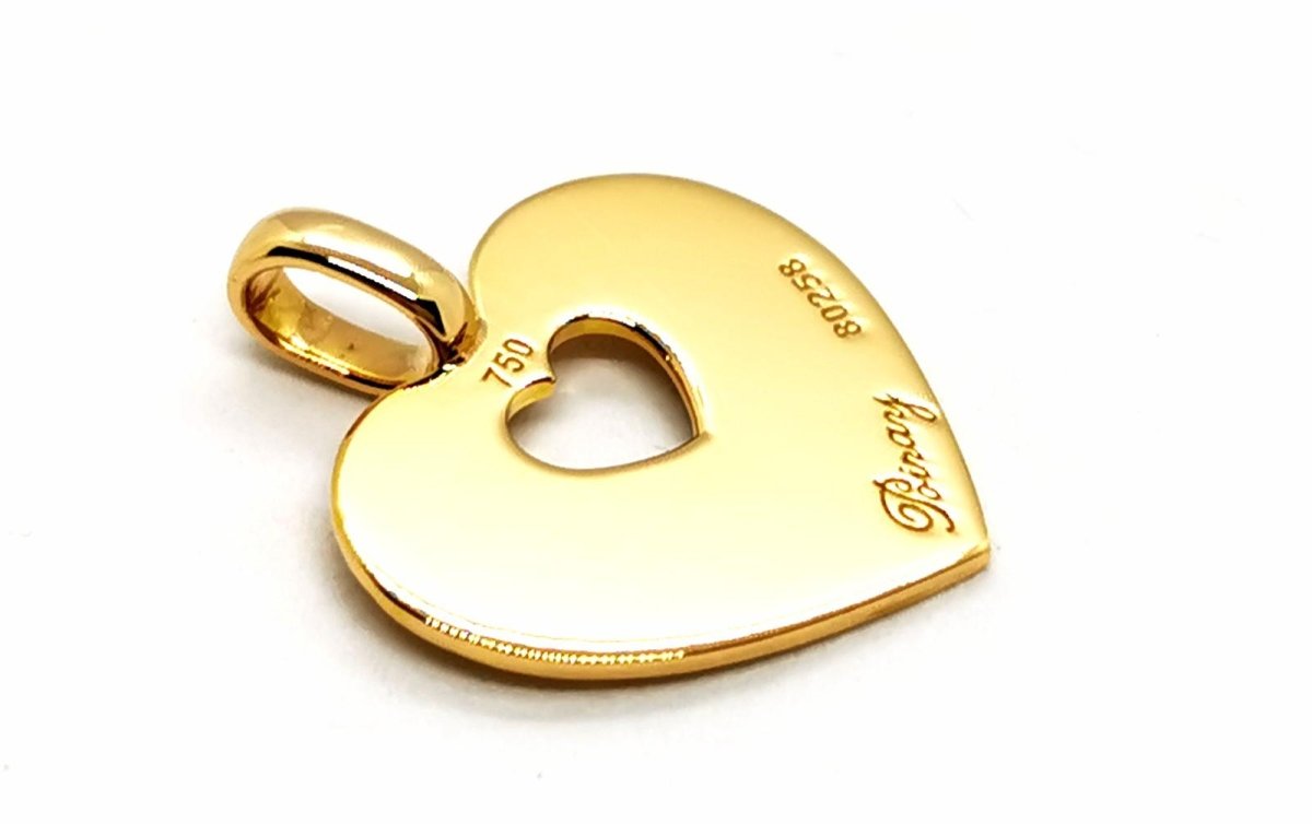 Pendentif POIRAY "Coeur secret" en or jaune - Castafiore