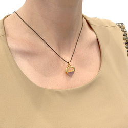 Pendentif Pomellato en or rose et calcédoine, collection "Luna" - Castafiore