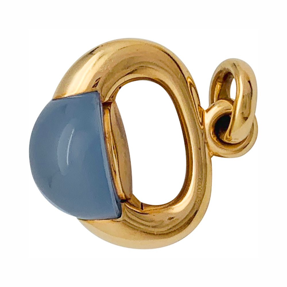 Pendentif Pomellato en or rose et calcédoine, collection "Luna" - Castafiore