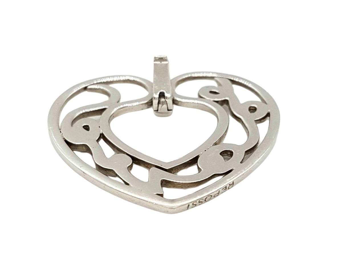 Pendentif REPOSSI "Love" en or blanc et diamants - Castafiore