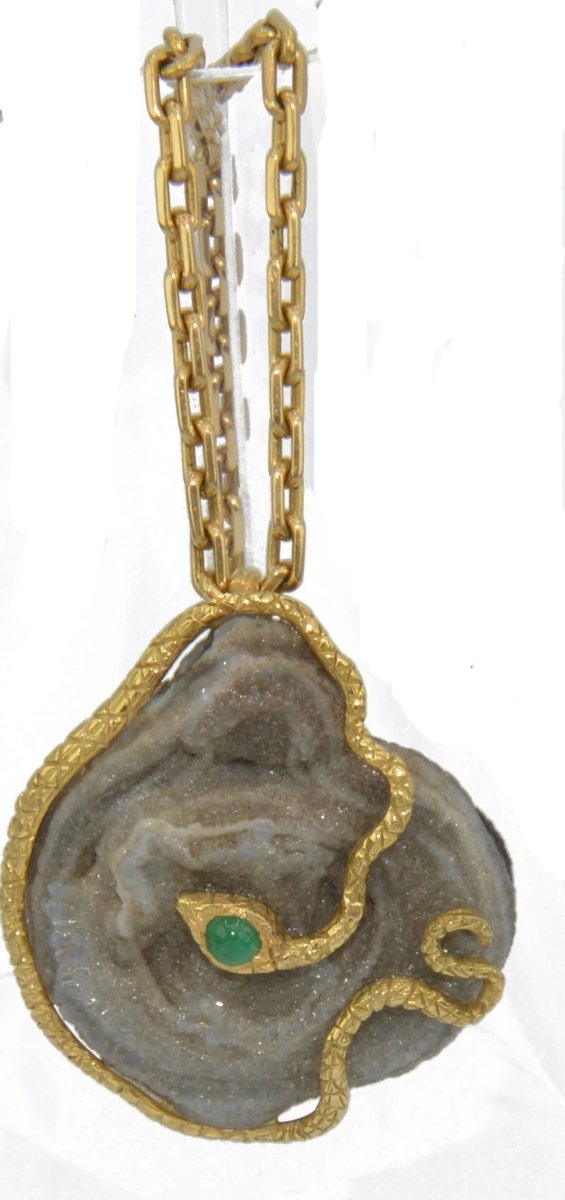 Pendentif serpent en or jaune - Castafiore