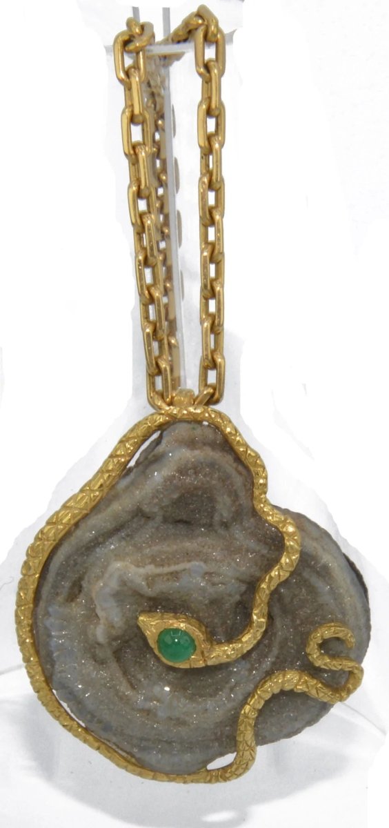 Pendentif serpent en or jaune - Castafiore
