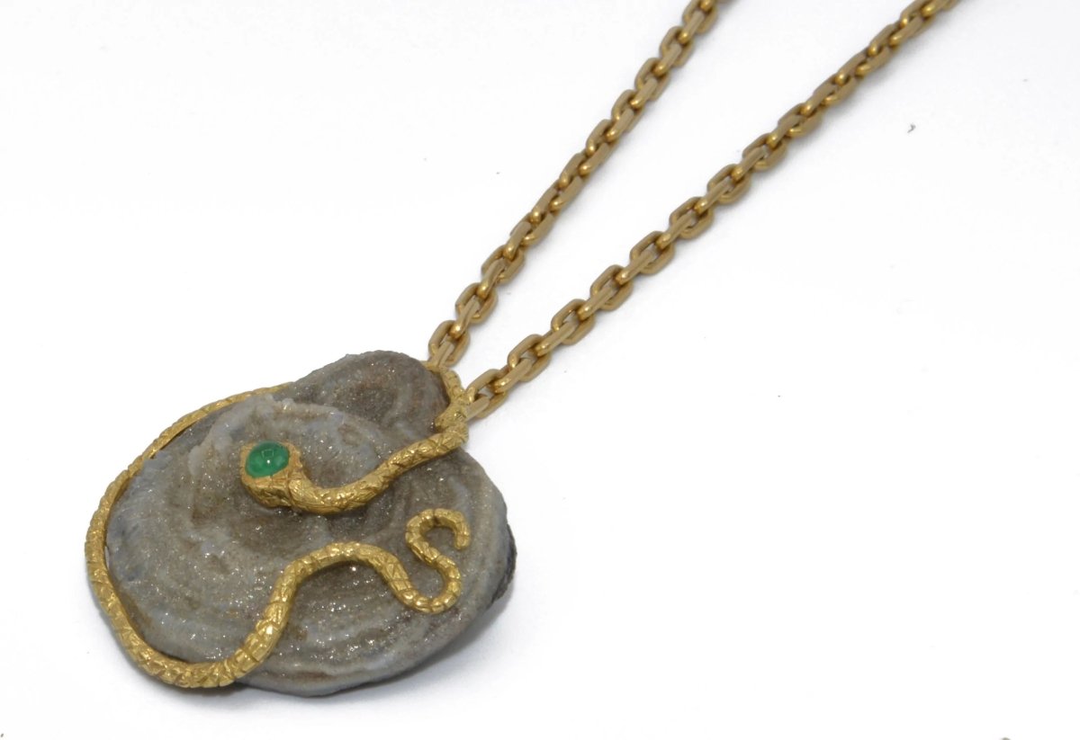 Pendentif serpent en or jaune - Castafiore