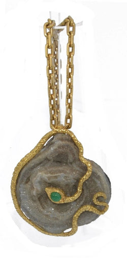 Pendentif serpent en or jaune - Castafiore