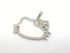 Pendentif VICTORIA CASAL Hello Kitty, en or blanc et diamants - Castafiore