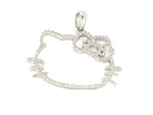 Pendentif VICTORIA CASAL Hello Kitty, en or blanc et diamants - Castafiore