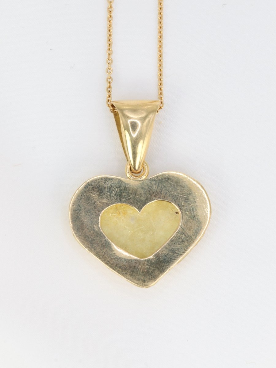Pendentif vintage coeur en or jaune - Castafiore