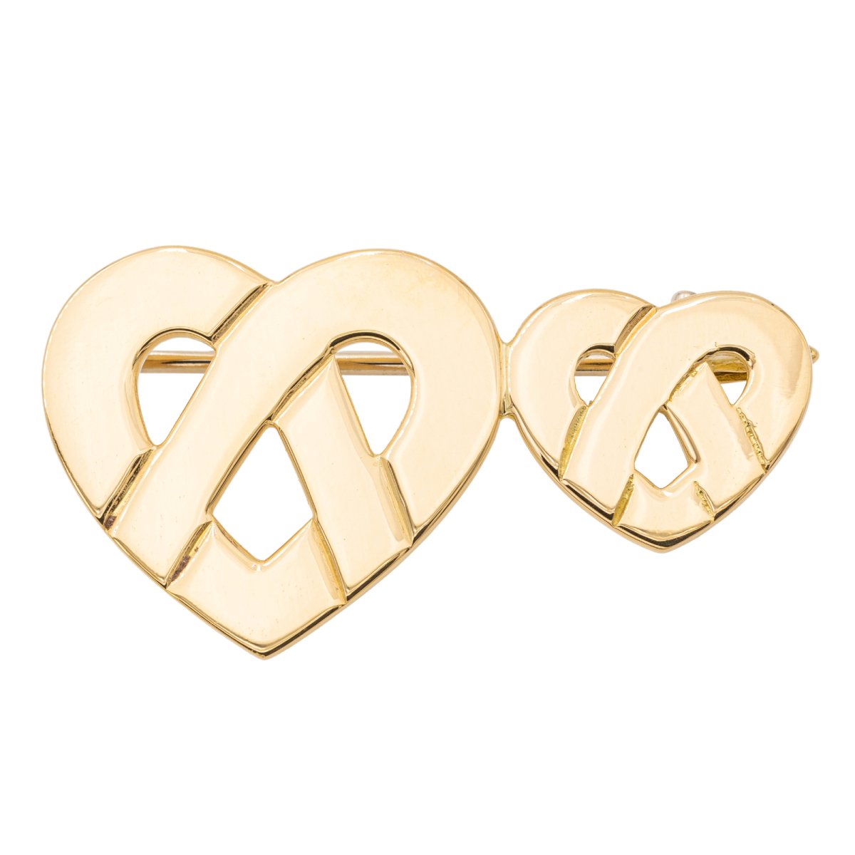 Poiray Broche Cœur entrelacé Or jaune - Castafiore