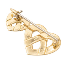 Poiray Broche Cœur entrelacé Or jaune - Castafiore