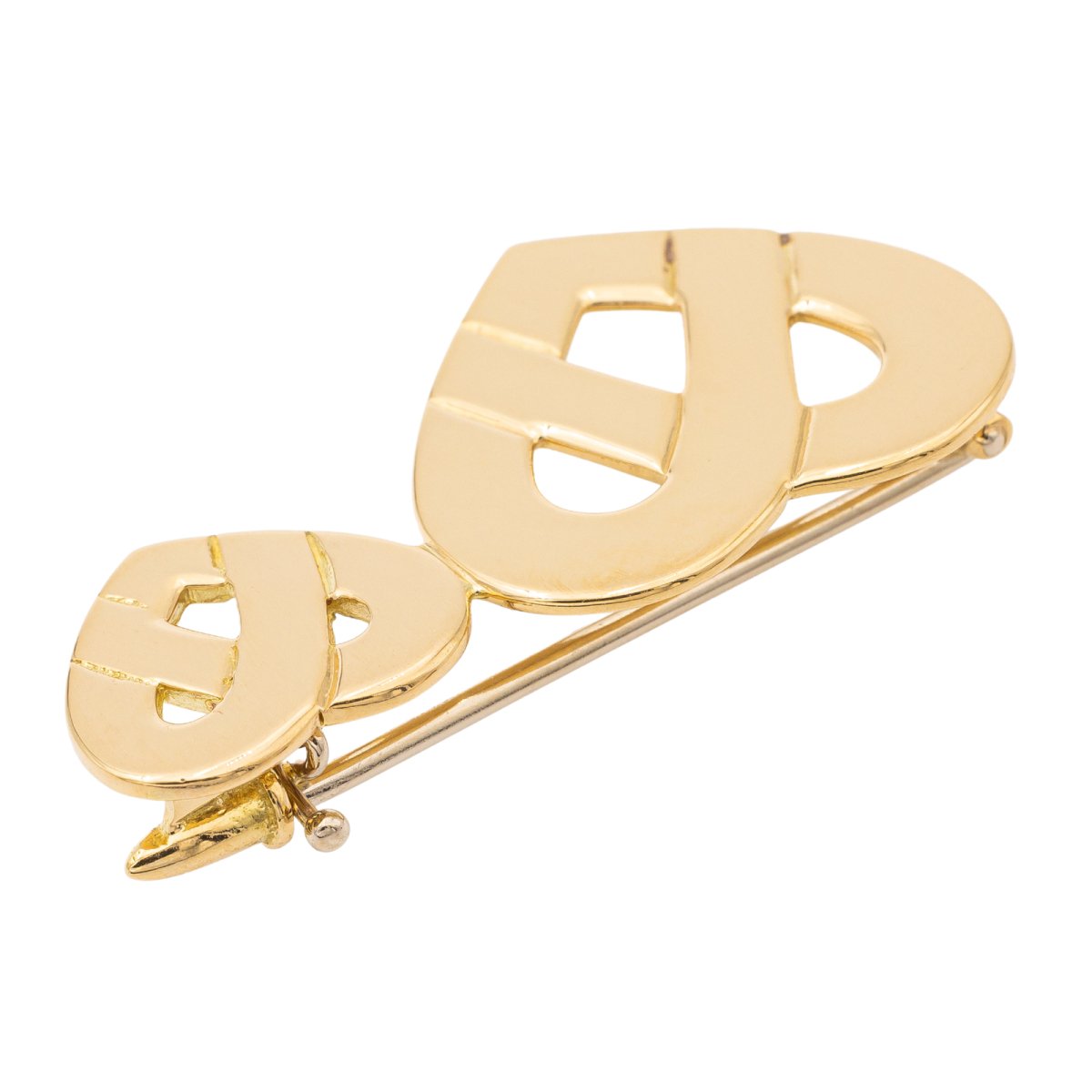 Poiray Broche Cœur entrelacé Or jaune - Castafiore