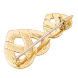 Poiray Broche Cœur entrelacé Or jaune - Castafiore