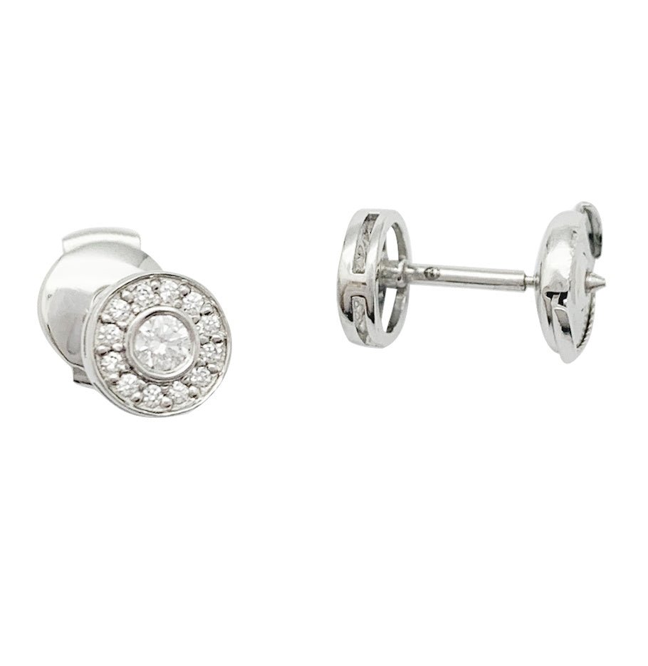 Puces Tiffany & Co., "Mini Circlet", platine et diamants - Castafiore