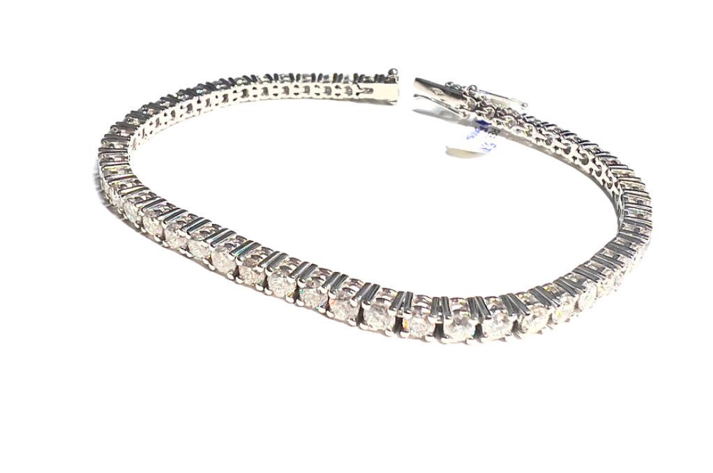 PULSERA RIVIERE de ORO 18 kts de DISEÑO CONTEMPORÁNEO y DIAMANTES - Castafiore