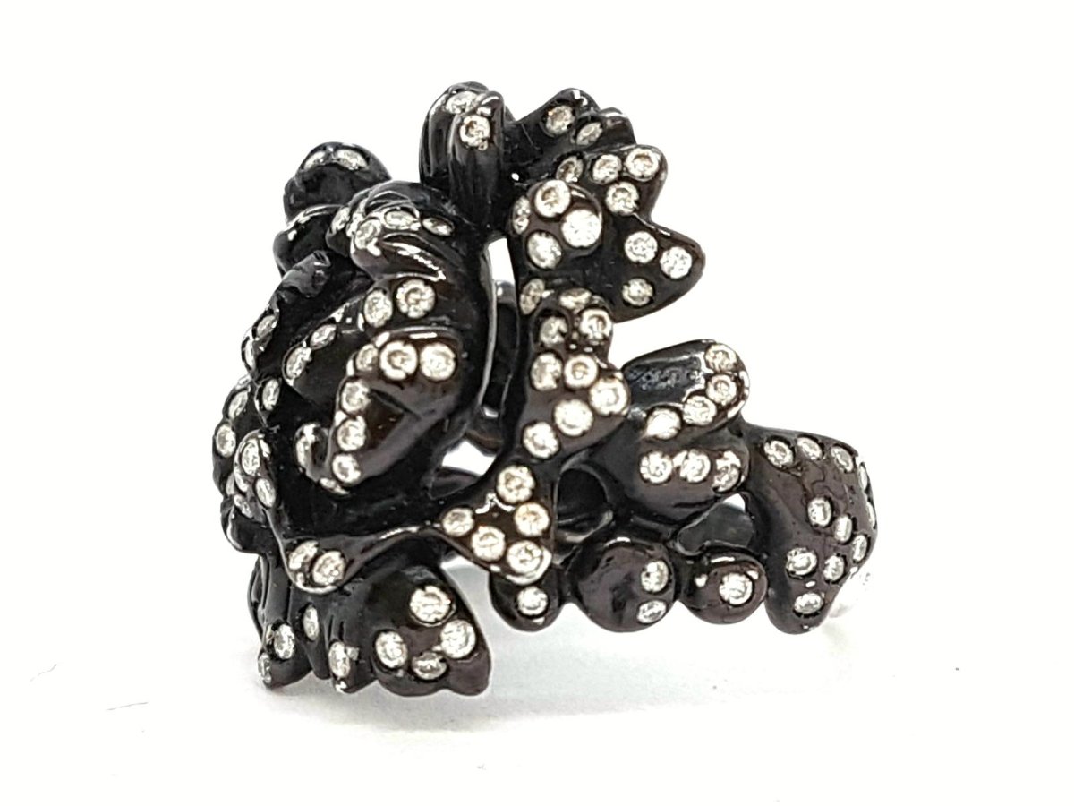 Repossi Bague Nérée Or noir Diamant - Castafiore