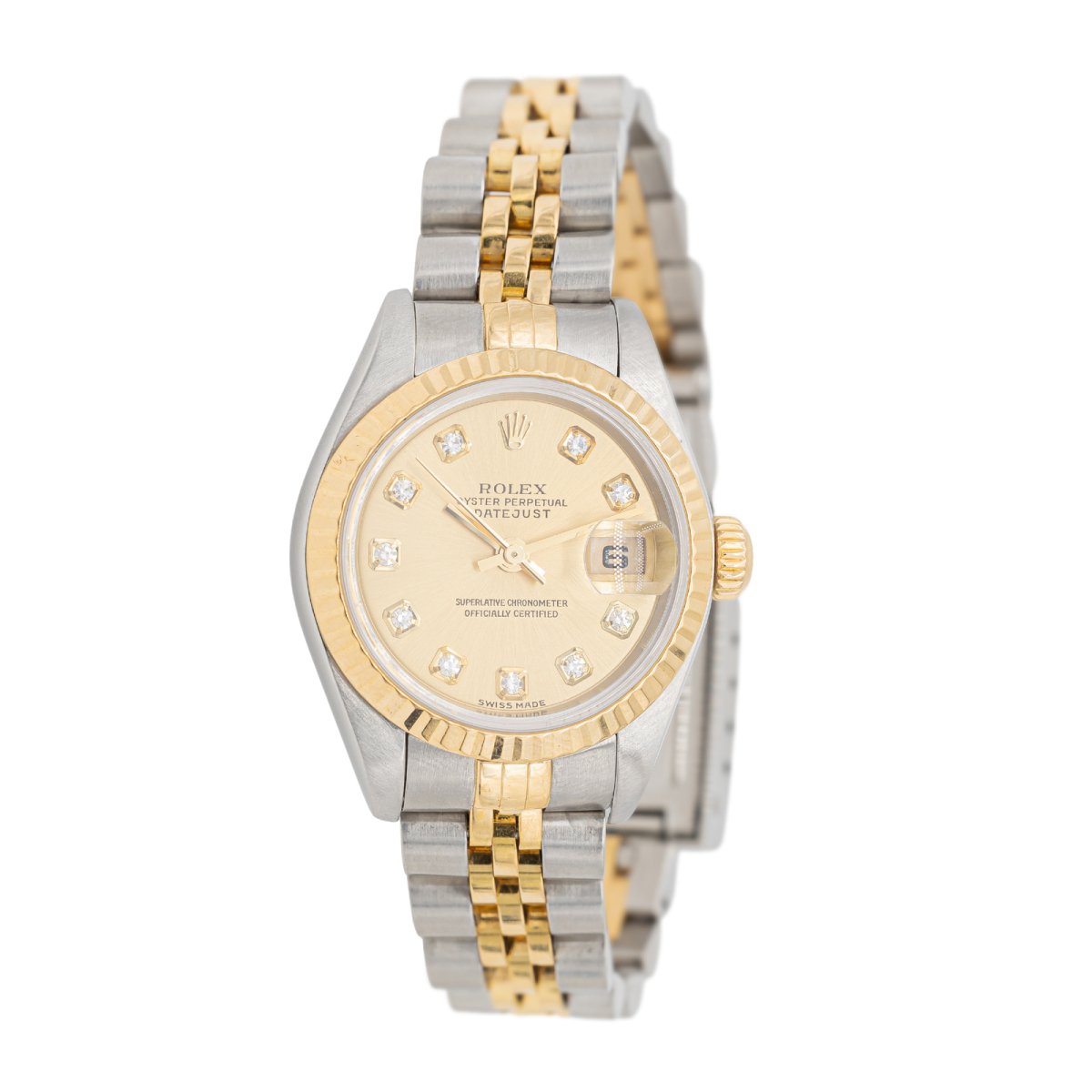 Rolex Montre Datejust Acier Diamant - Castafiore