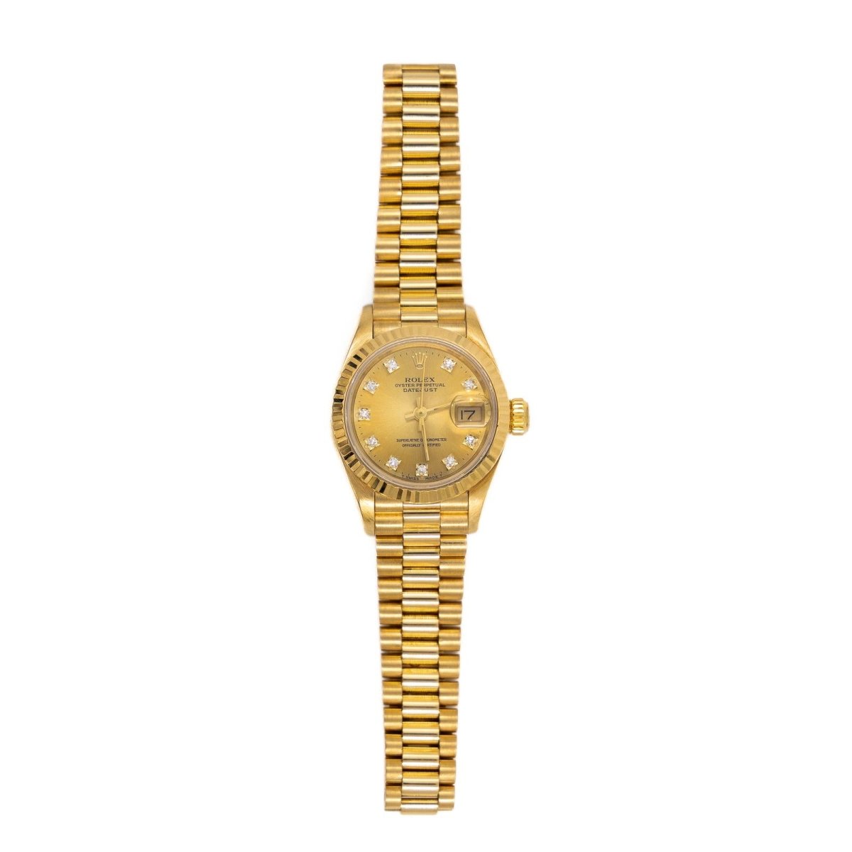 Rolex Montre Oyster Perpetual Date Juste Or jaune Diamant - Castafiore
