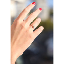 Rose des vents Bague Chaîne Or jaune Diamant - Castafiore