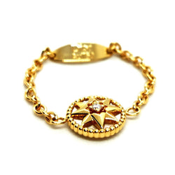 Rose des vents Bague Chaîne Or jaune Diamant - Castafiore