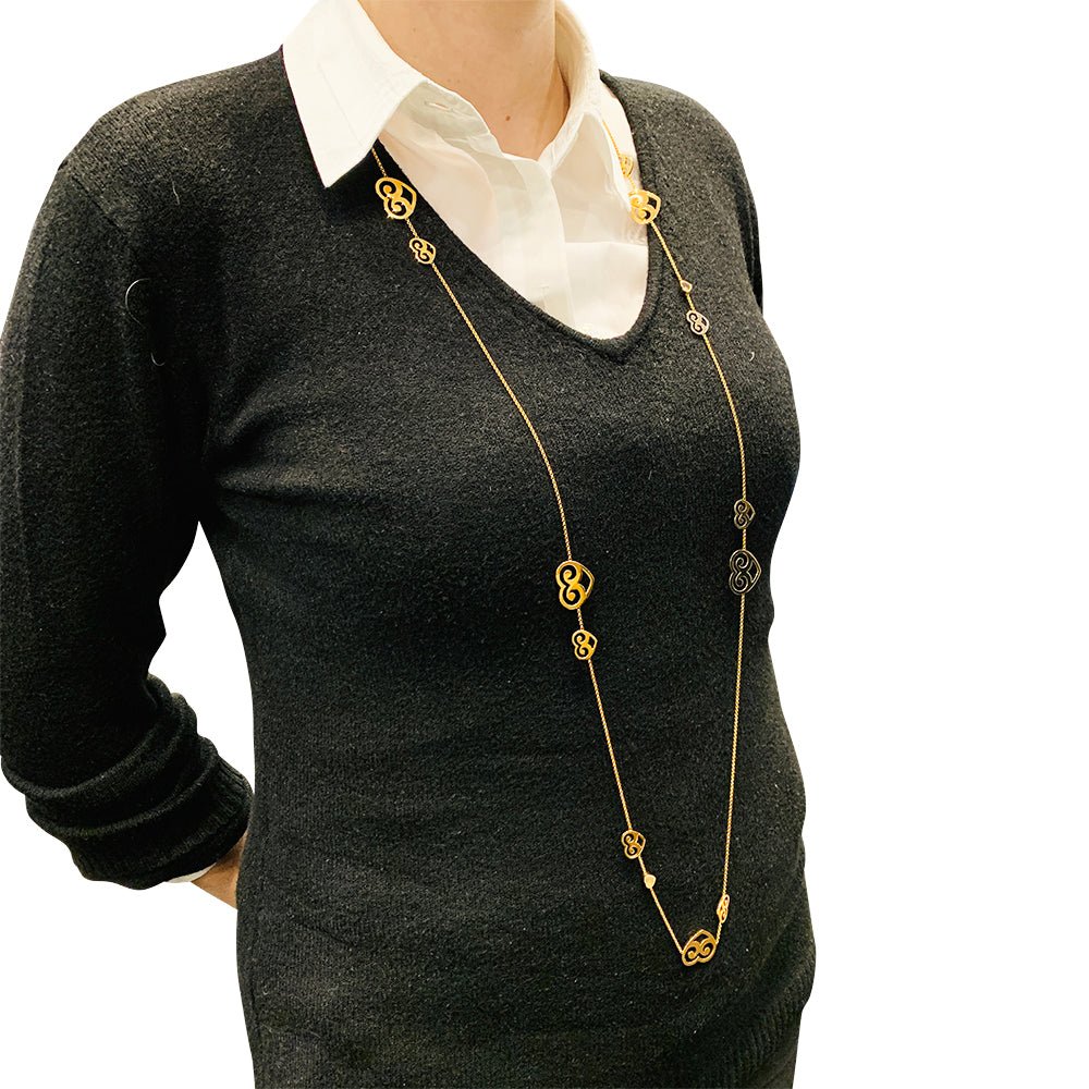 Sautoir CHOPARD, "Coeur Happy Diamonds", or rose - Castafiore