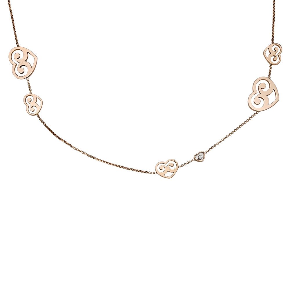 Sautoir CHOPARD, "Coeur Happy Diamonds", or rose - Castafiore