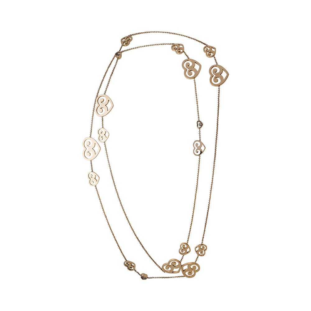 Sautoir CHOPARD, "Coeur Happy Diamonds", or rose - Castafiore