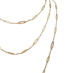 Sautoir filigrane en or jaune - Castafiore