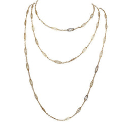 Sautoir filigrane en or jaune - Castafiore