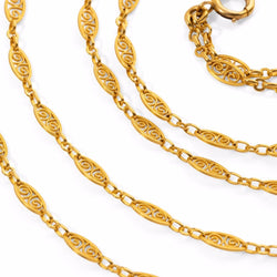 Sautoir filigrané en or jaune - Castafiore