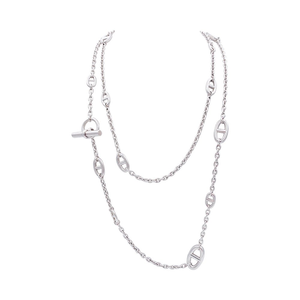 Sautoir Hermès,"Farandole", argent. - Castafiore