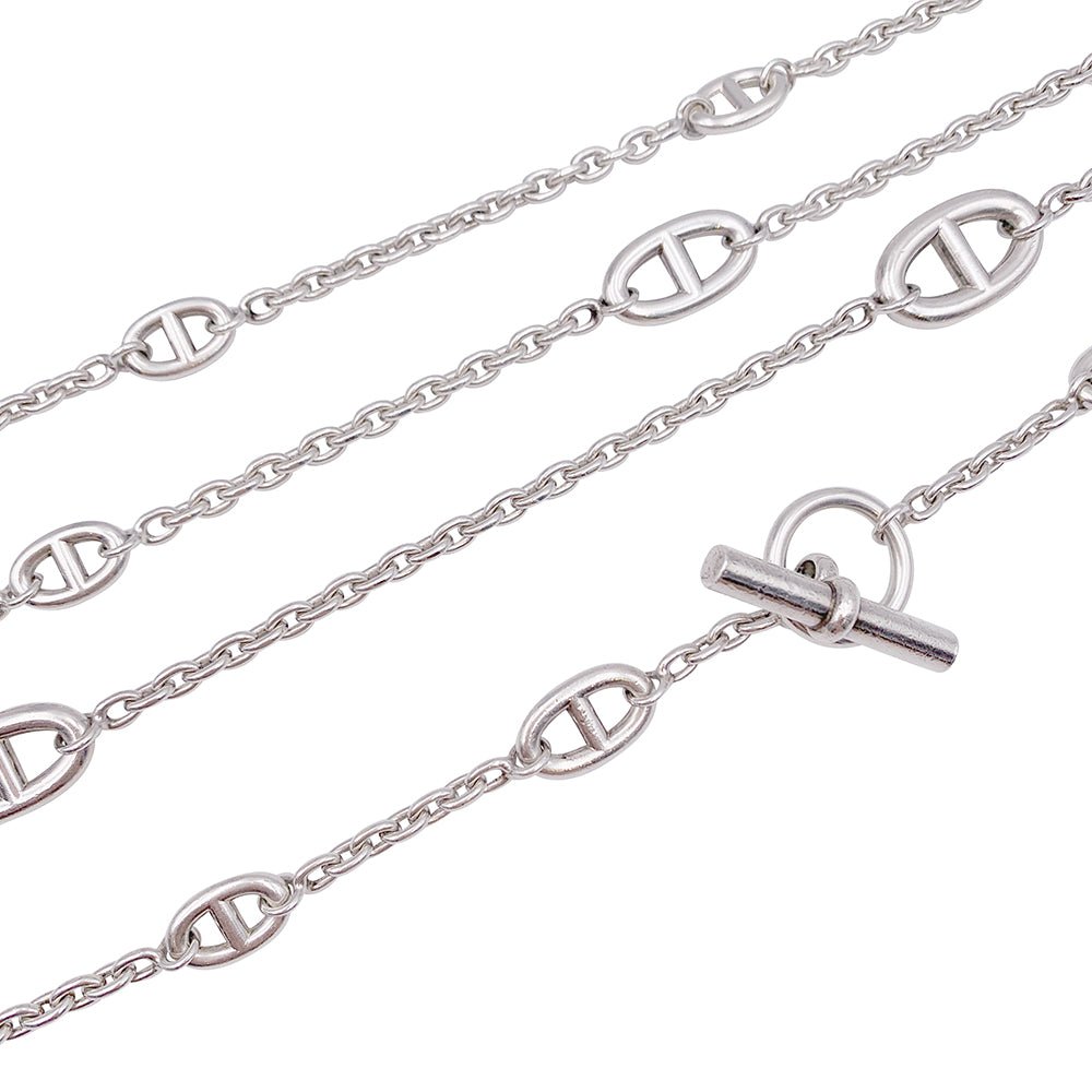 Sautoir Hermès,"Farandole", argent. - Castafiore
