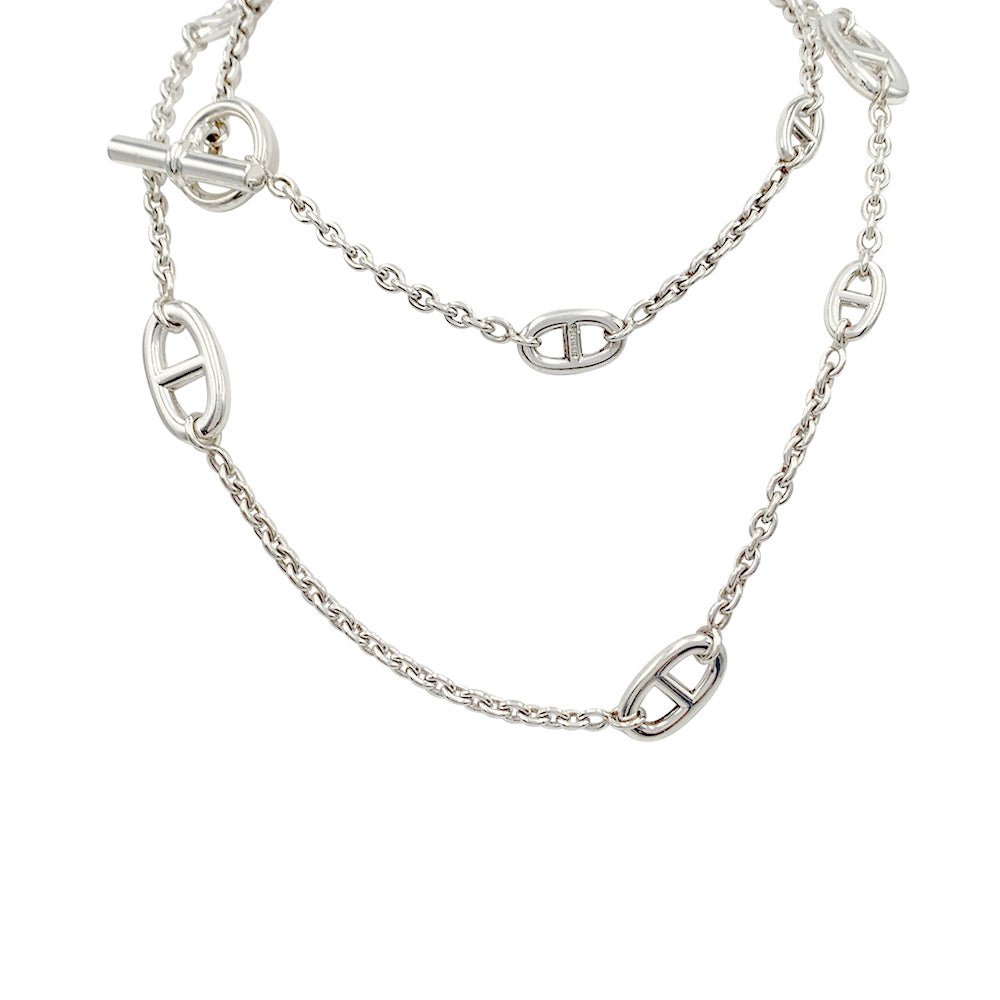 Sautoir Hermès,"Farandole", argent - Castafiore