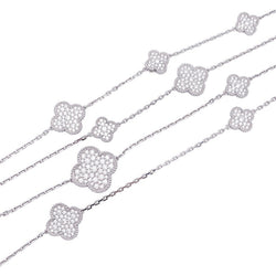 Sautoir VAN CLEEF & ARPELS "Magic Alhambra" en or blanc, diamants - Castafiore