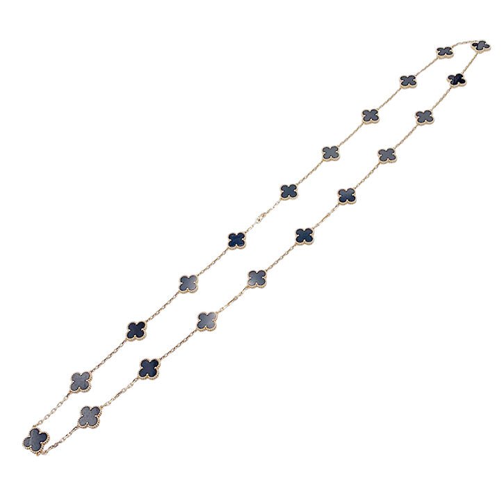 Sautoir Van Cleef & Arpels, "Vintage Alhambra", or jaune, onyx - Castafiore