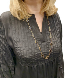 Sautoir Van Cleef & Arpels, "Vintage Alhambra", or jaune, onyx - Castafiore