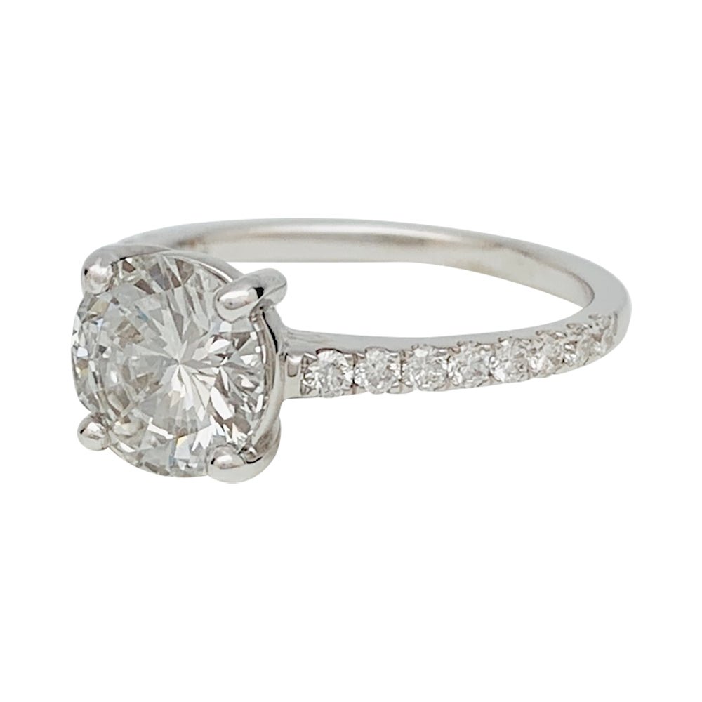 Solitaire accompagné, diamant 1,53 carat - Castafiore