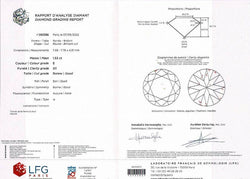 Solitaire accompagné, diamant 1,53 carat - Castafiore