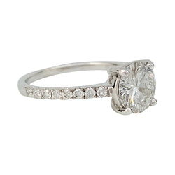 Solitaire accompagné, diamant 1,53 carat - Castafiore