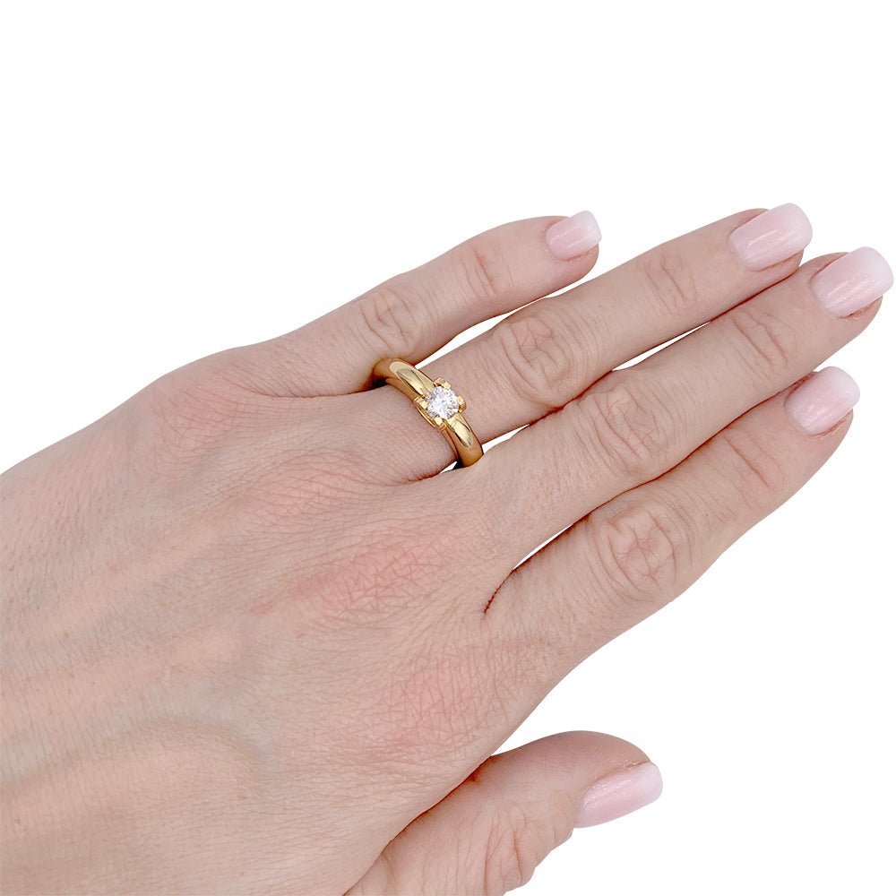 Solitaire Cartier, "Louis Cartier", or jaune, diamant - Castafiore