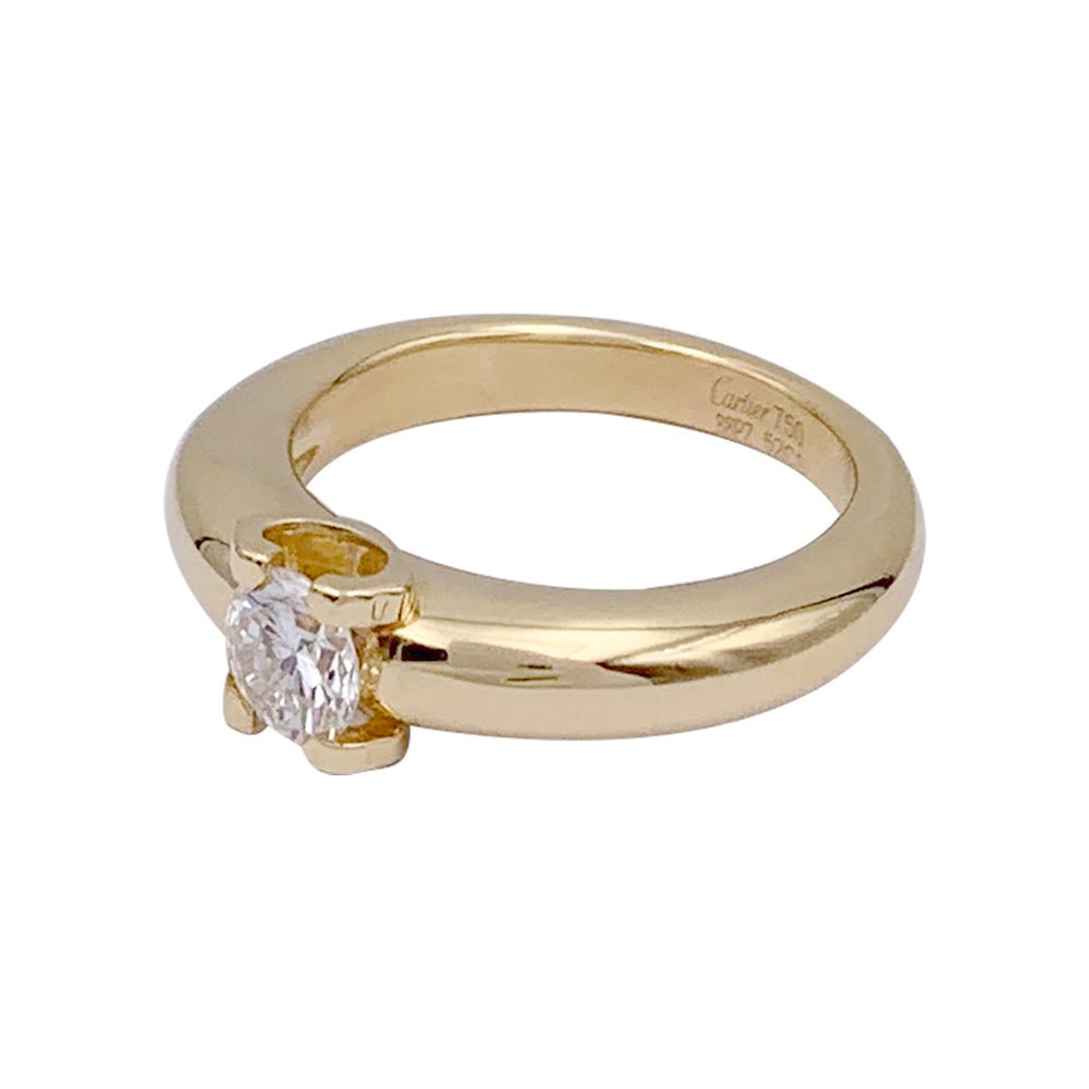 Solitaire Cartier, "Louis Cartier", or jaune, diamant - Castafiore