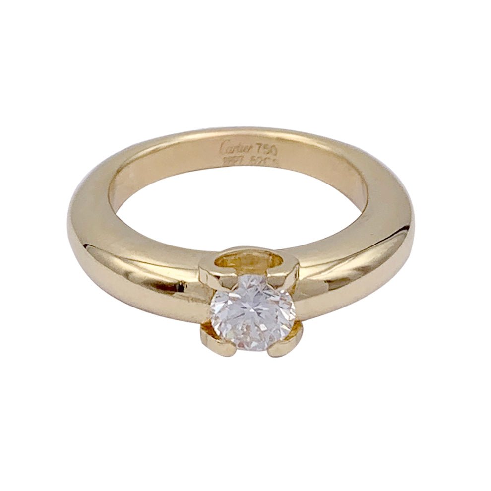 Solitaire Cartier, "Louis Cartier", or jaune, diamant - Castafiore