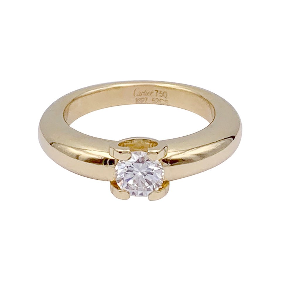 Solitaire Cartier, "Louis Cartier", or jaune, diamant - Castafiore