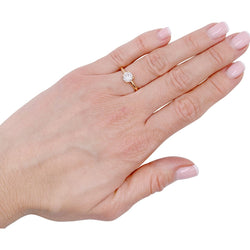 Solitaire Cartier,"1895", or jaune, diamant - Castafiore