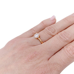 Solitaire Cartier,"1895", or jaune, diamant - Castafiore