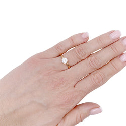 Solitaire Cartier,"1895", or jaune, diamant - Castafiore