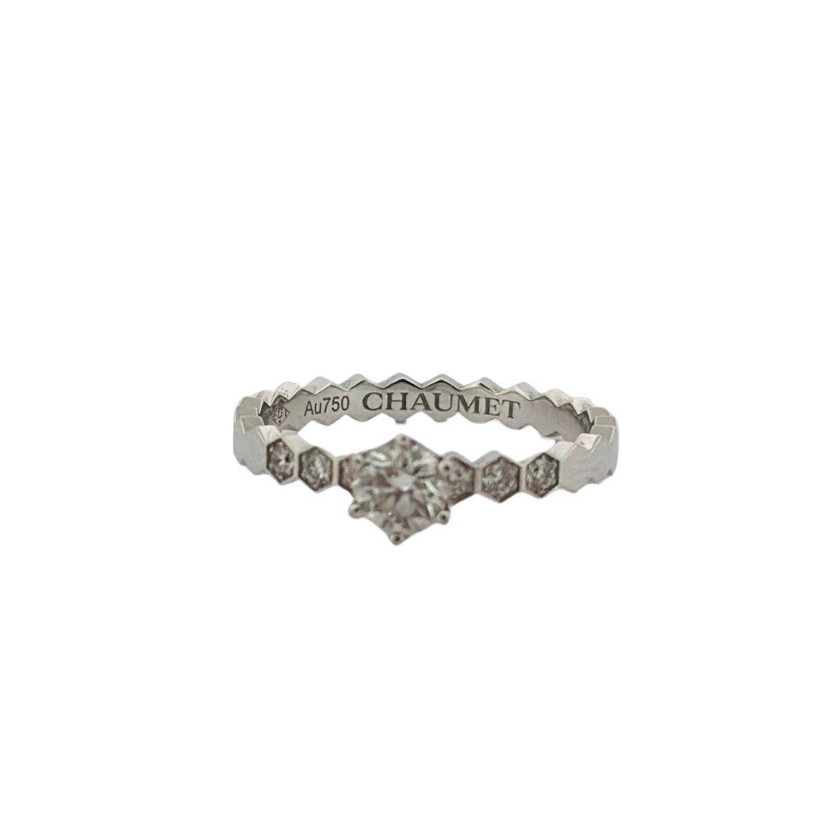 Solitaire CHAUMET en or blanc et diamant - Castafiore